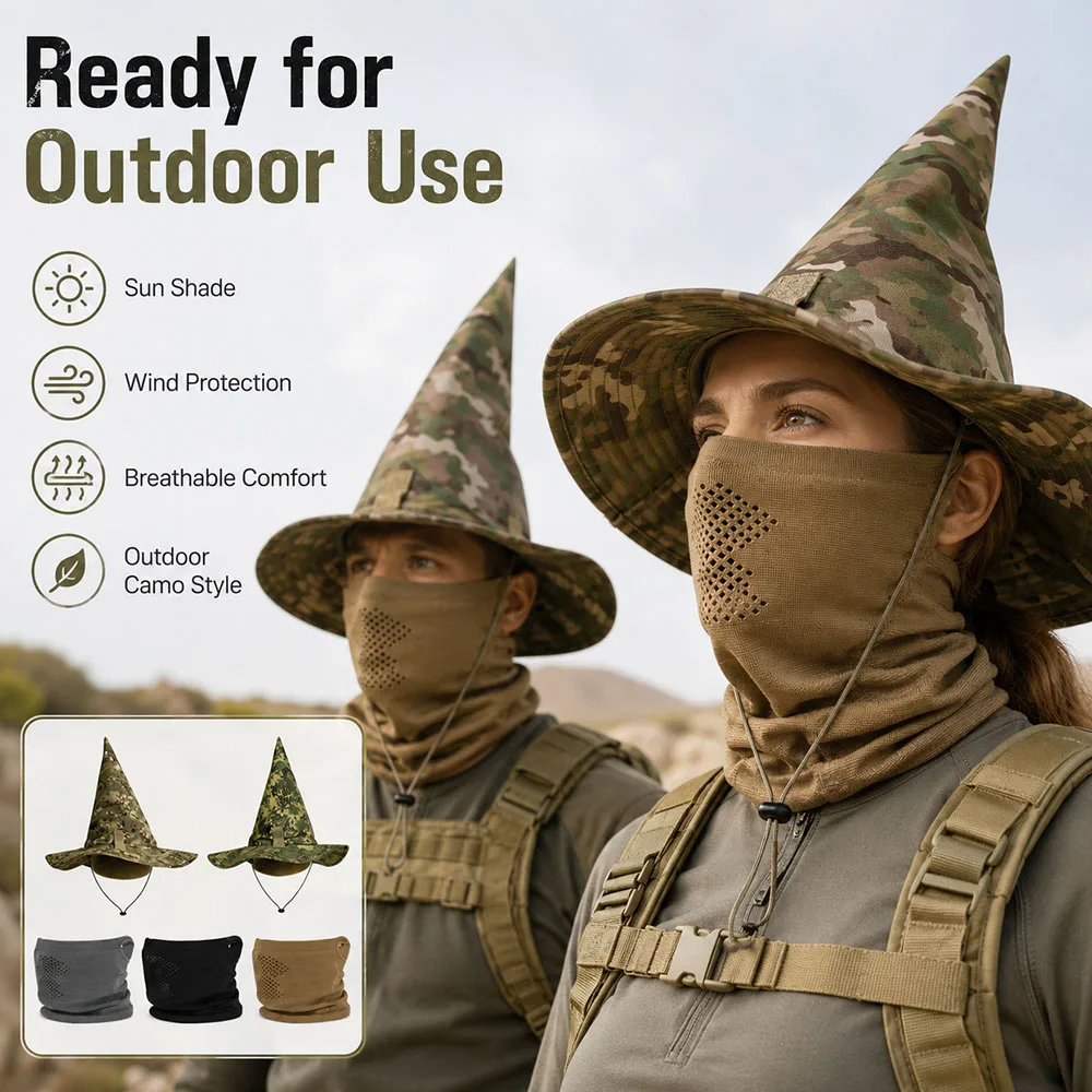 Gorra táctica camuflaje con máscara transpirable para airsoft - imagen 5