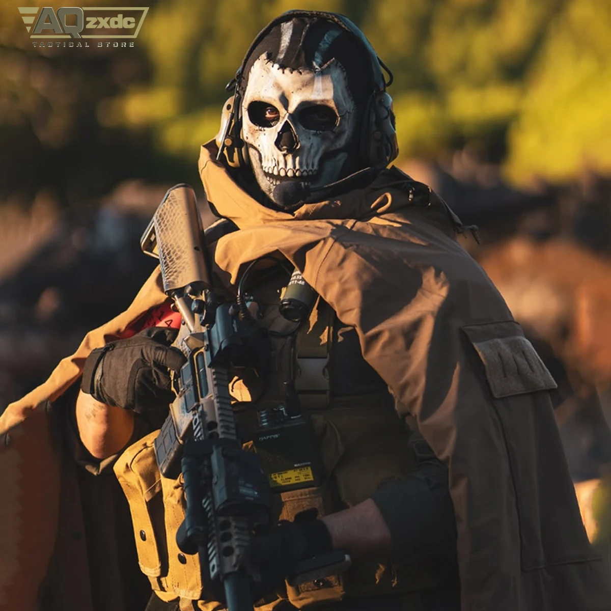 AQzxdc Máscara Esquelética Fantasma Airsoft COD Warzone - imagen 5
