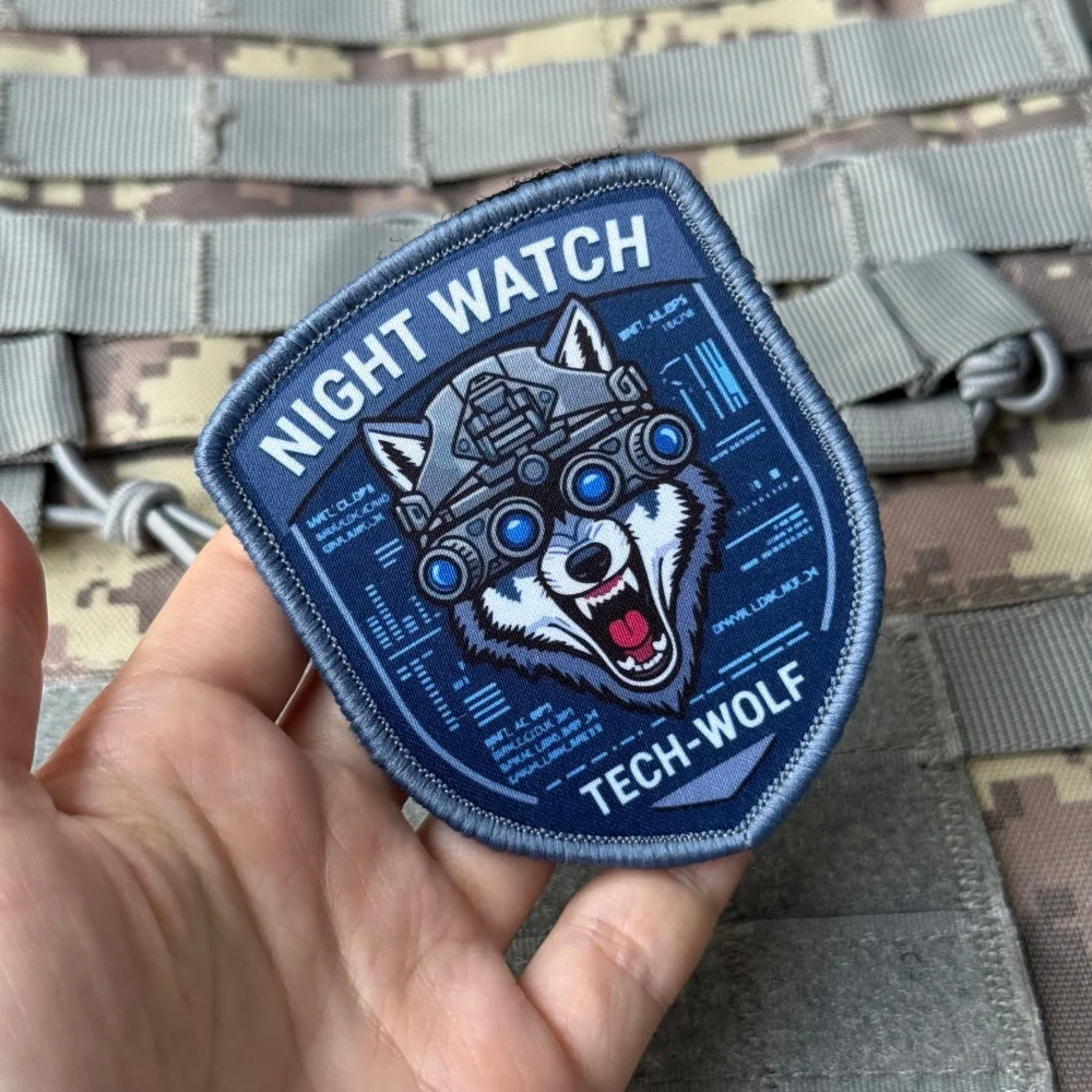 Parche táctico Night Watch Tech Wolf visión nocturna Velcro