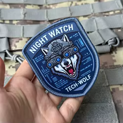 Parche táctico Night Watch Tech Wolf visión nocturna Velcro