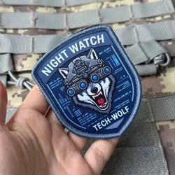 Parche táctico Night Watch Tech Wolf visión nocturna Velcro