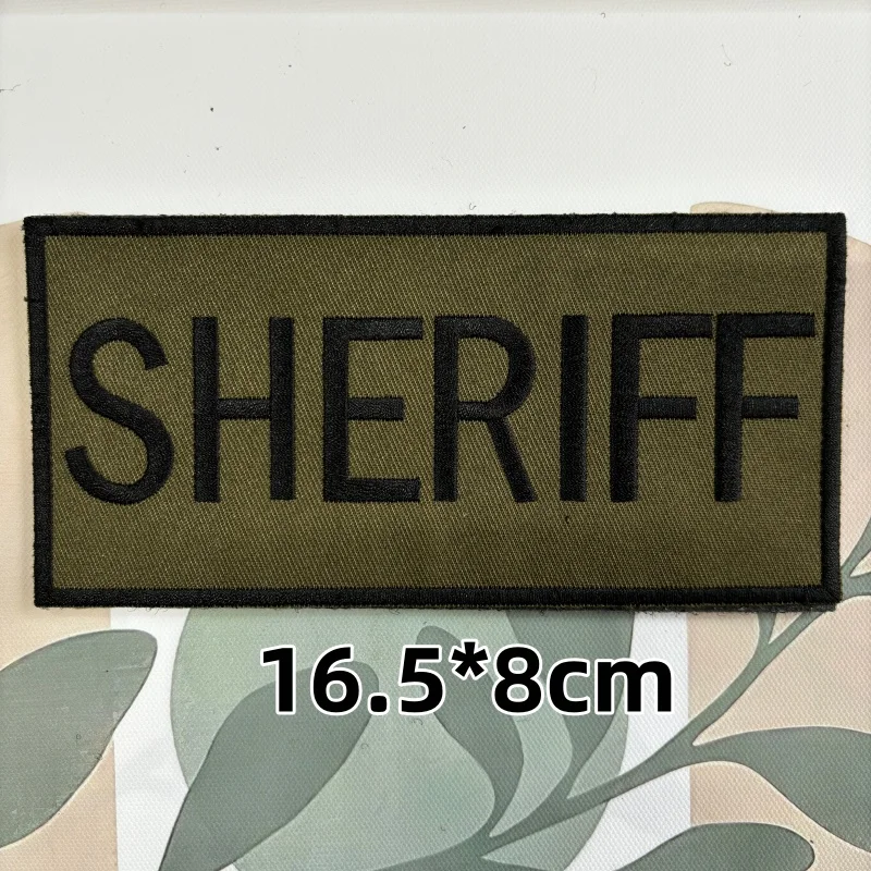 Parche Sheriff bordado identificación militar táctica MOLLE - imagen 4
