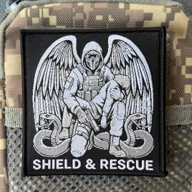 Parche táctico moral ángel médico con velcro para mochila - imagen 2