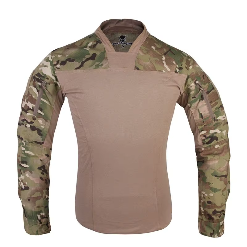 Camiseta de combate con coderas protectoras de espuma