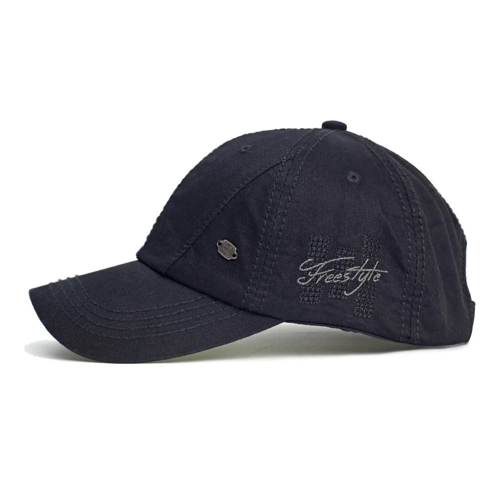 Gorra informal vintage de perfil bajo, vista lateral