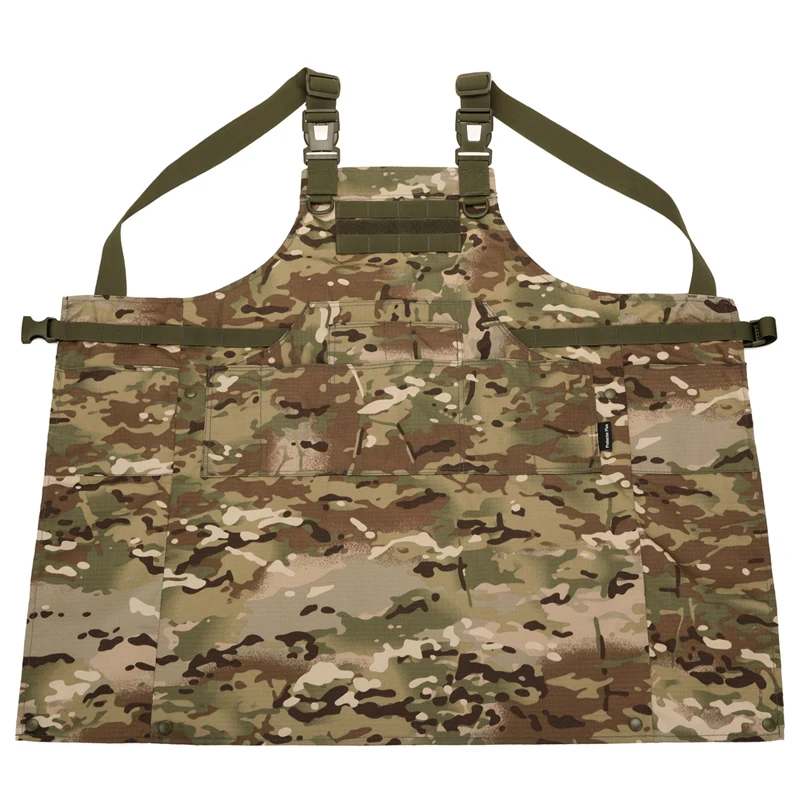 Delantal chaleco táctico multibolsillo unisex sin mangas camuflaje ripstop técnico