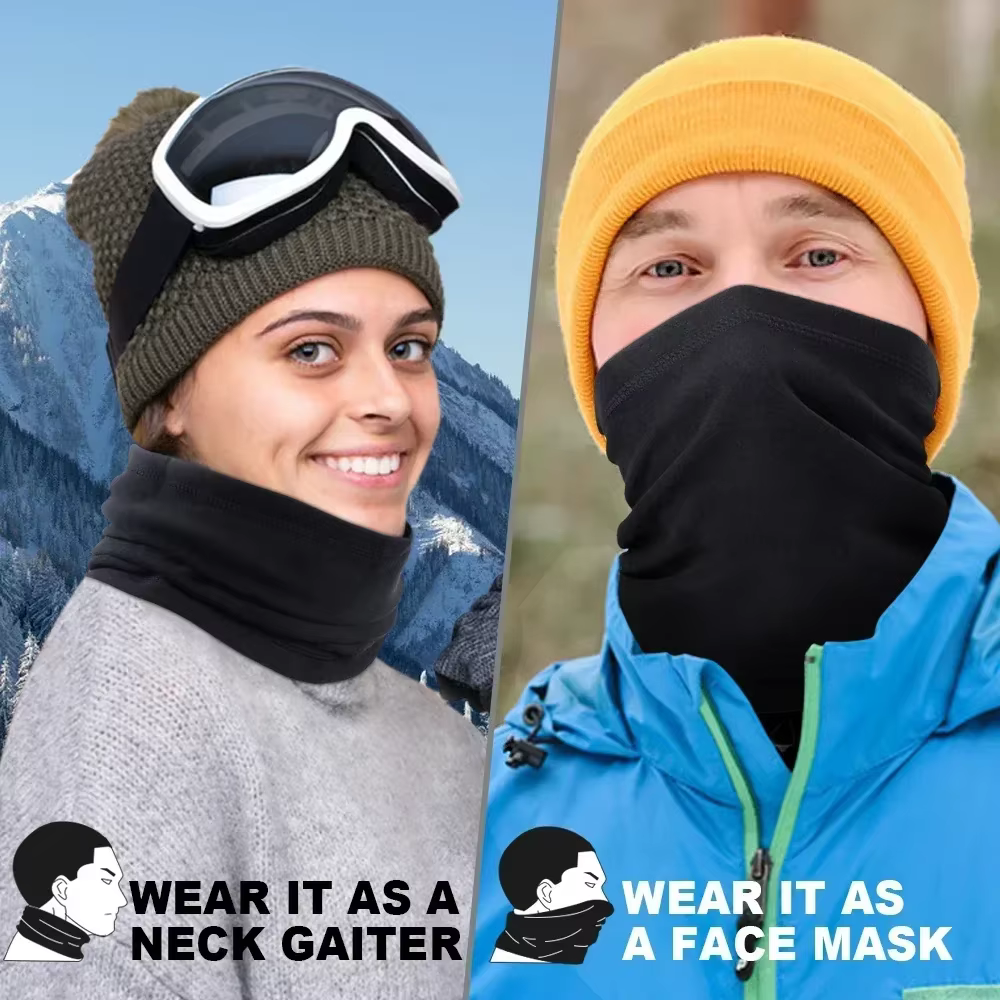 Polaina térmica lana unisex cuello rostro orejas invierno - imagen 3