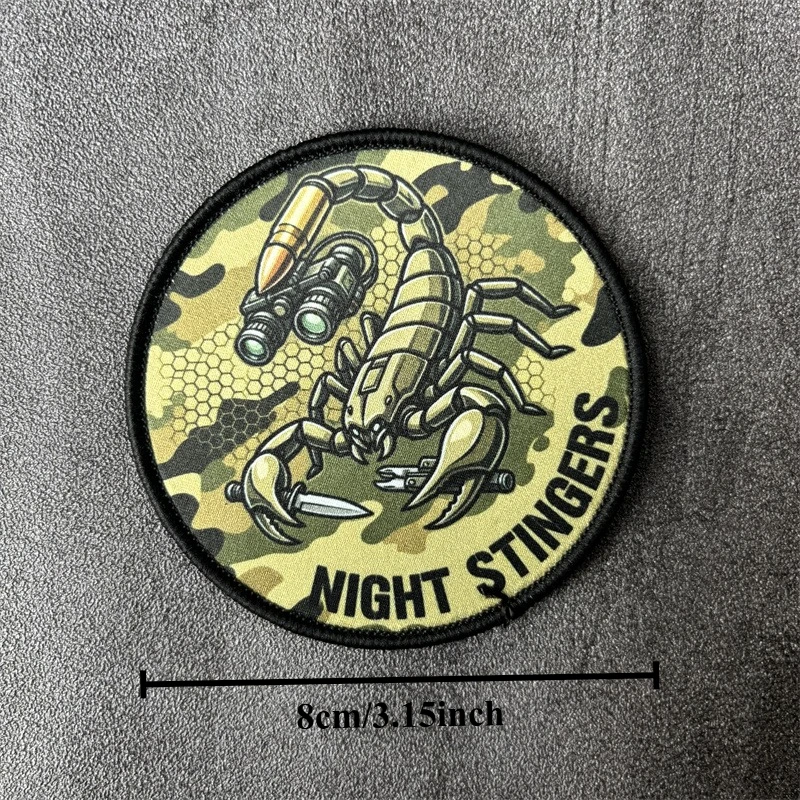 Parche táctico militar escorpión con velcro para insignia moral - imagen 5