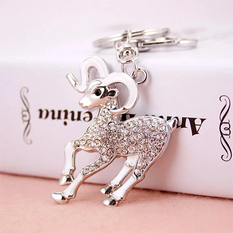Llavero colgante de cristal y metal con forma de animal – Regalo original - imagen 4