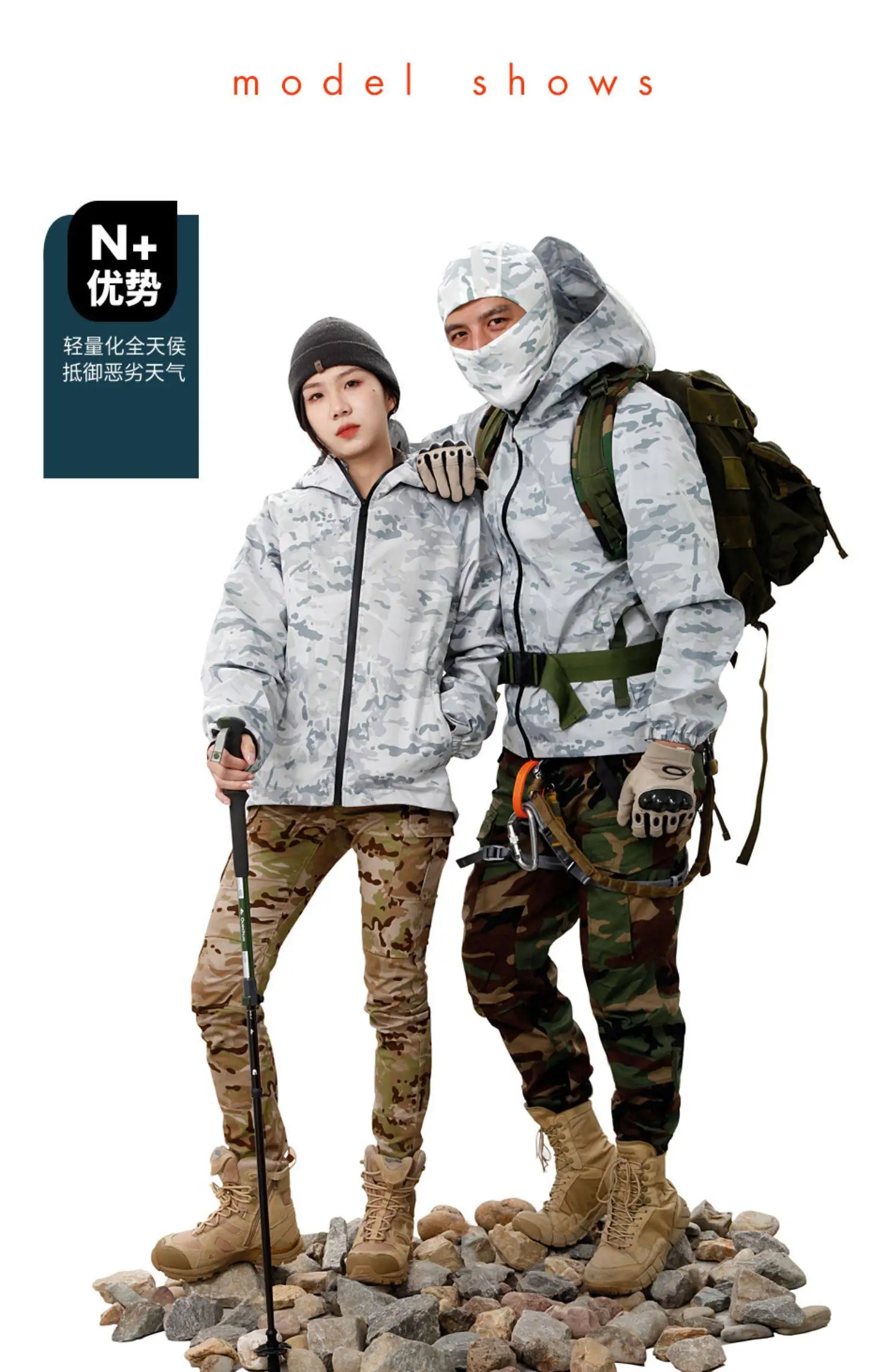 Detalle del tejido impermeable de la chaqueta