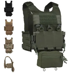 Chaleco táctico MOLLE camuflaje con liberación rápida y cargadores