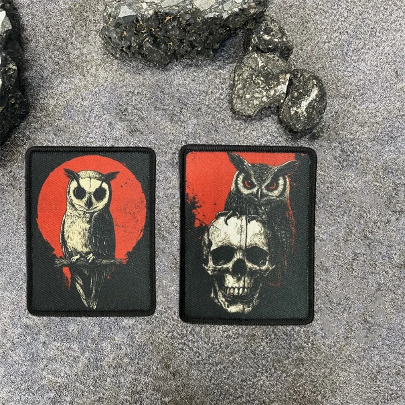 Parche calavera visión nocturna - brazalete táctico cuervo militar - imagen 2