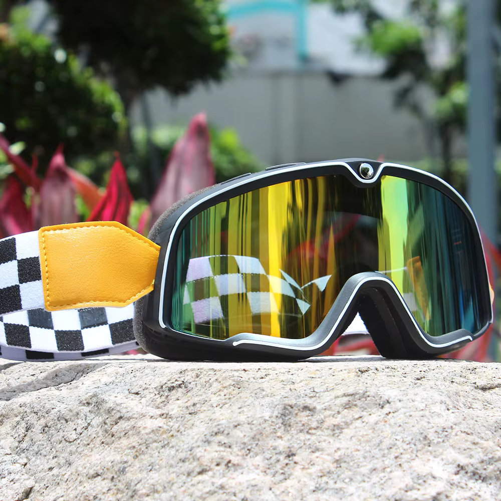 Primer plano de las lentes antiviento