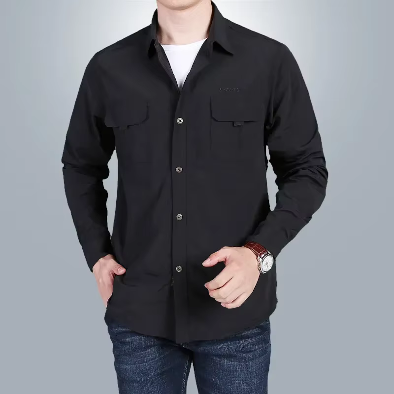 Camisa táctica transpirable secado rápido protección UV manga larga