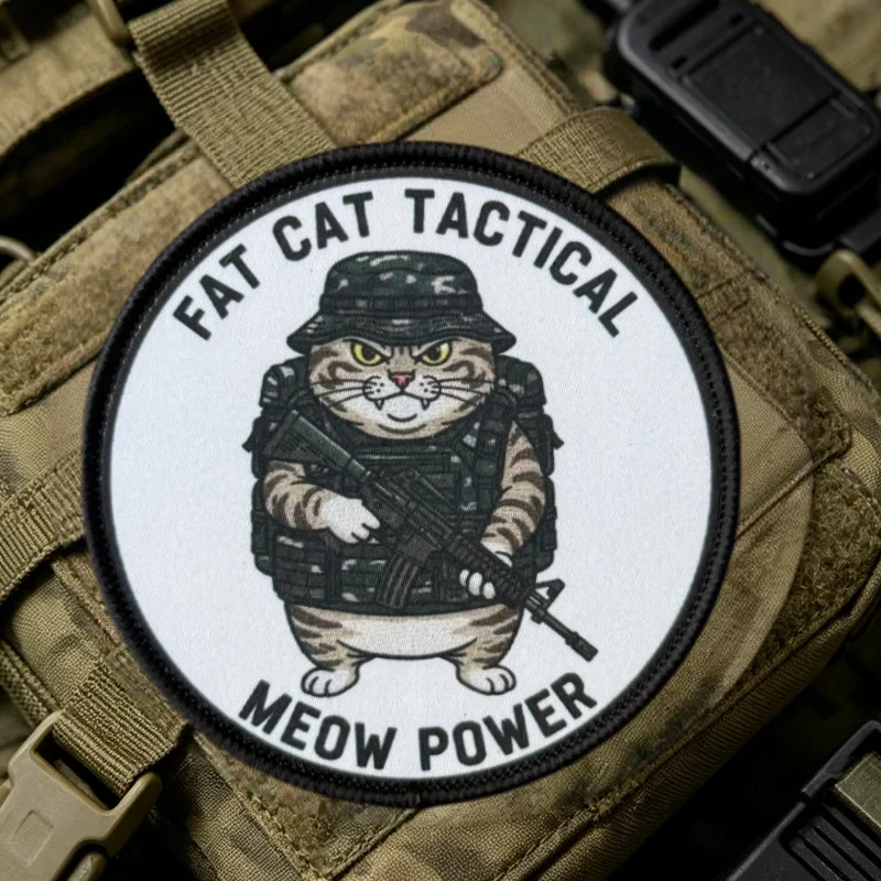Parche táctico Fat Cat Meow Power con velcro para brazalete - imagen 4