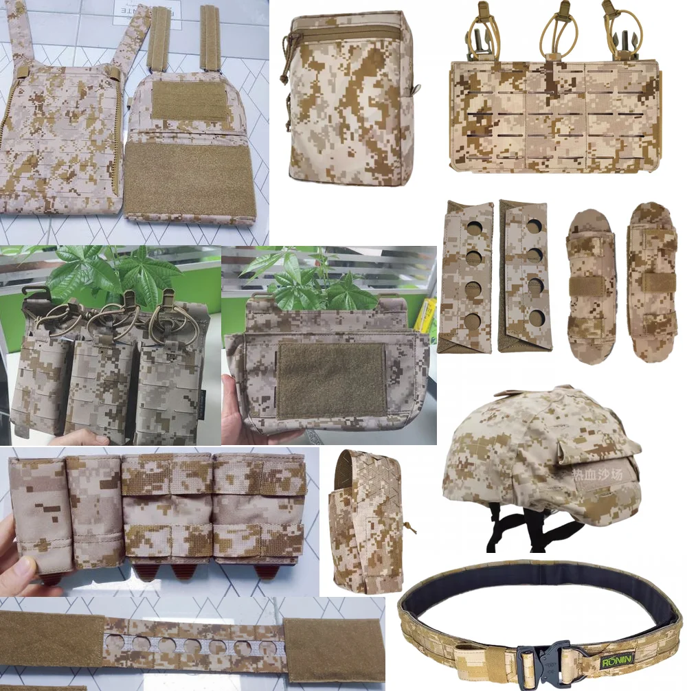 Camuflaje AOR1 táctico para exterior: chaleco de caza con bolsa - imagen 4