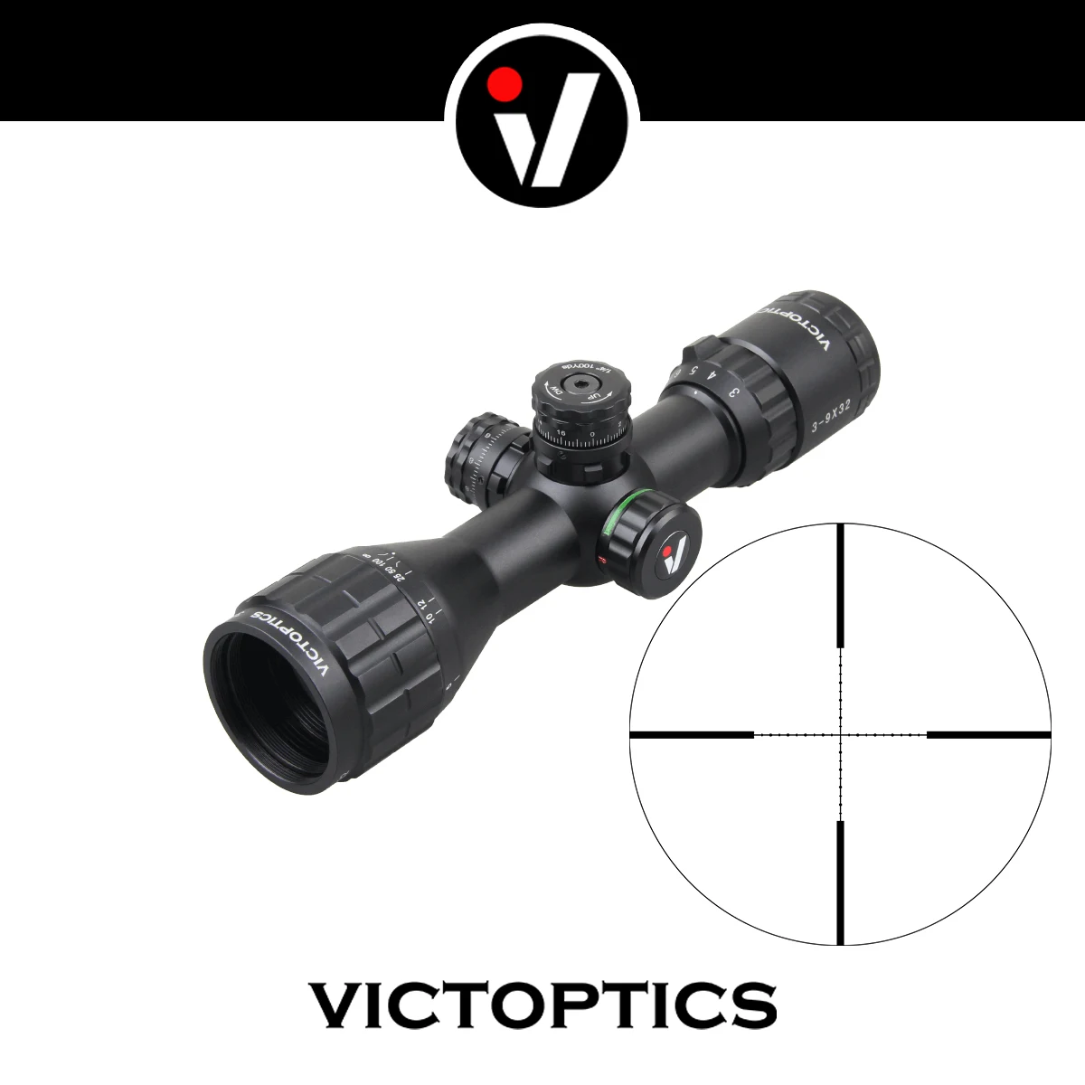 VictOptics C3 Mira telescópica táctica con iluminación roja/verde SFP - imagen 5