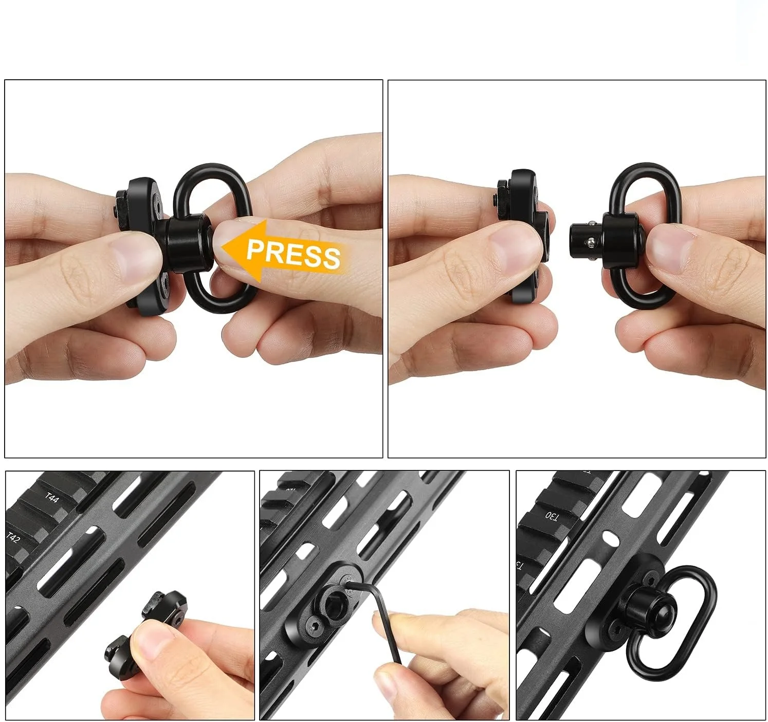 Soporte QD Picatinny 360° para eslinga táctica - imagen 4