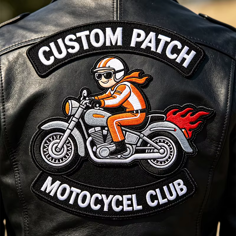 Parches termoadhesivos de motocicleta vintage bordados para coser - imagen 3