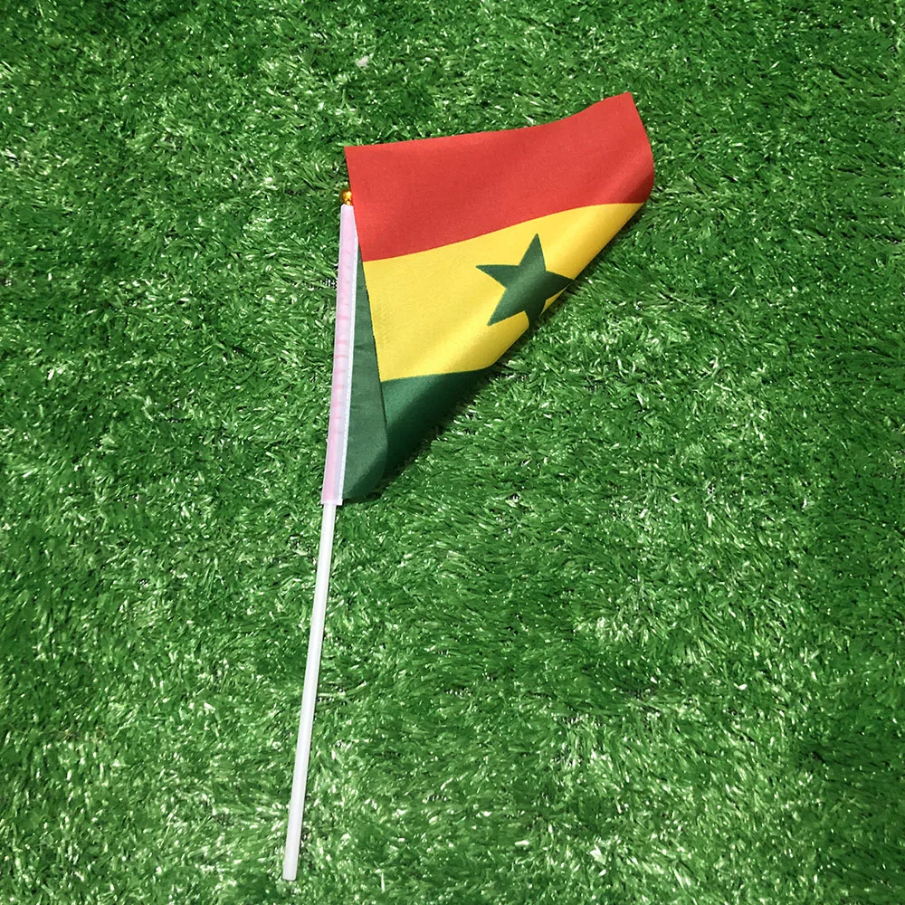Bandera de mano Senegal 14x21cm con poste plástico - imagen 4