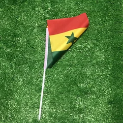 Bandera de mano Senegal 14x21cm con poste plástico