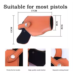 Funda táctica oculta Glock 17 cuero para pistola bajo brazo