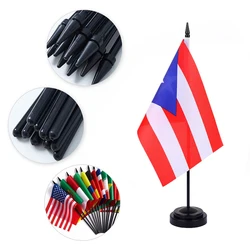 Bandera de Puerto Rico de poliéster para decoración de mesa