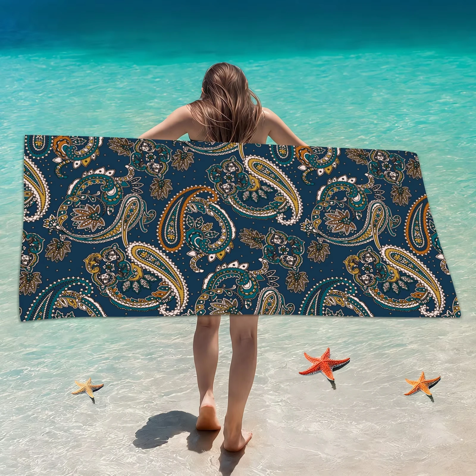 DIZETION Toalla microfibra secado rápido absorbente playa y yoga - imagen 4