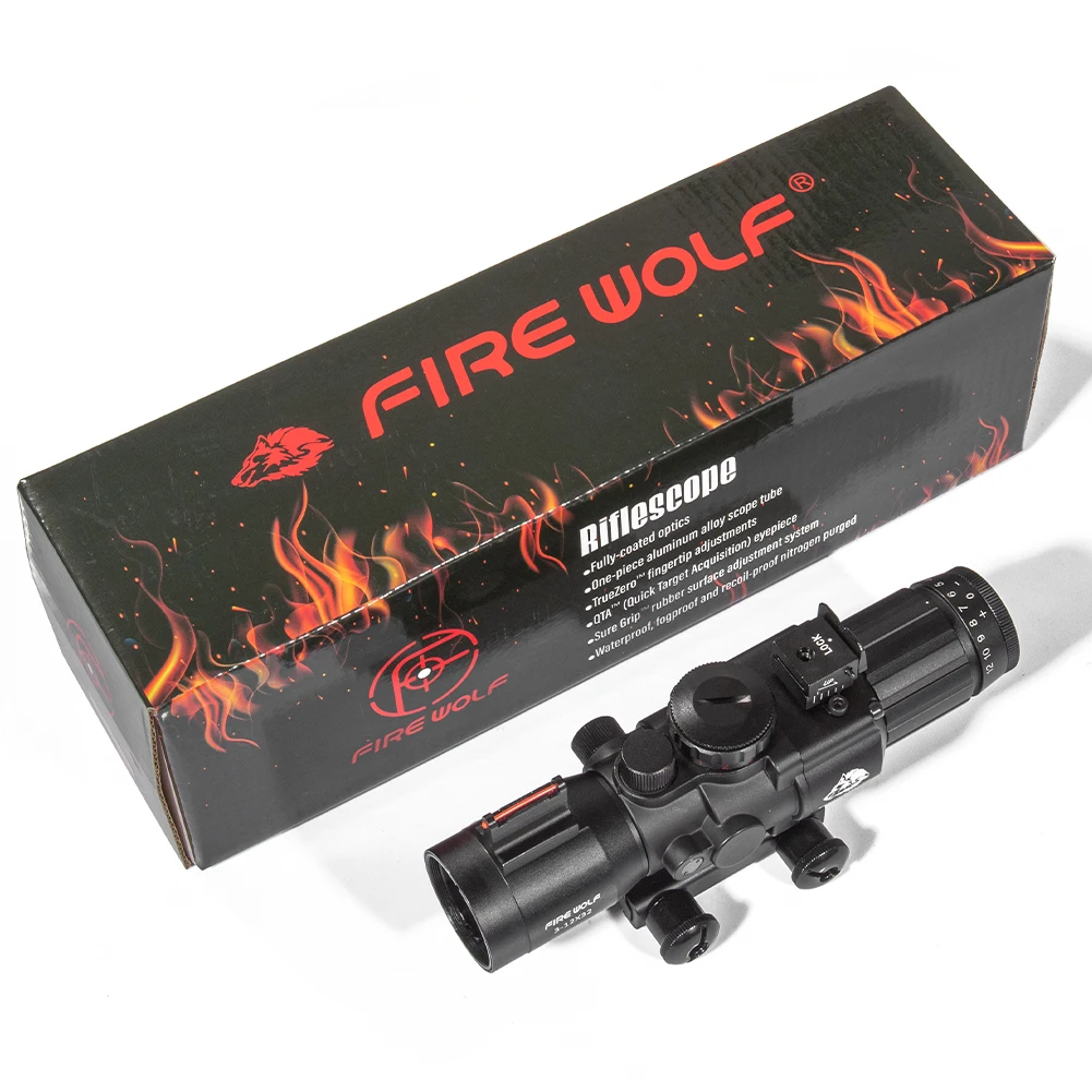 FIRE WOLF mira telescópica táctica réflex para caza, rifle y airsoft - imagen 2