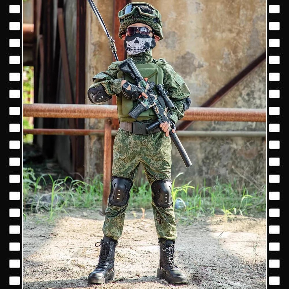 Chaleco táctico infantil camuflaje de combate protector - imagen 4
