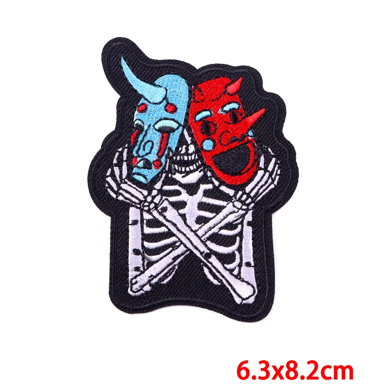 Parche bordado bruja indio calavera terror para planchar ropa vaqueros - imagen 2