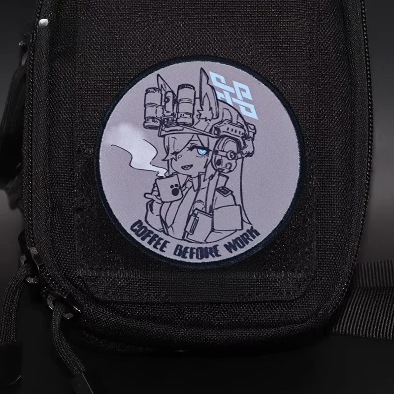 Parche aplicado sobre una mochila táctica