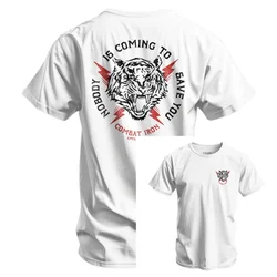 Combat Iron Camiseta táctica militar de algodón para hombre