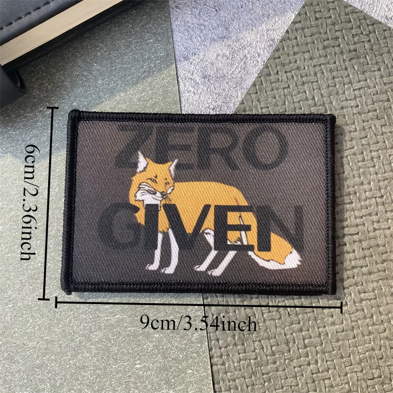 Zero Given Fox Morale Parches tácticos gancho-bucle para ropa - imagen 2