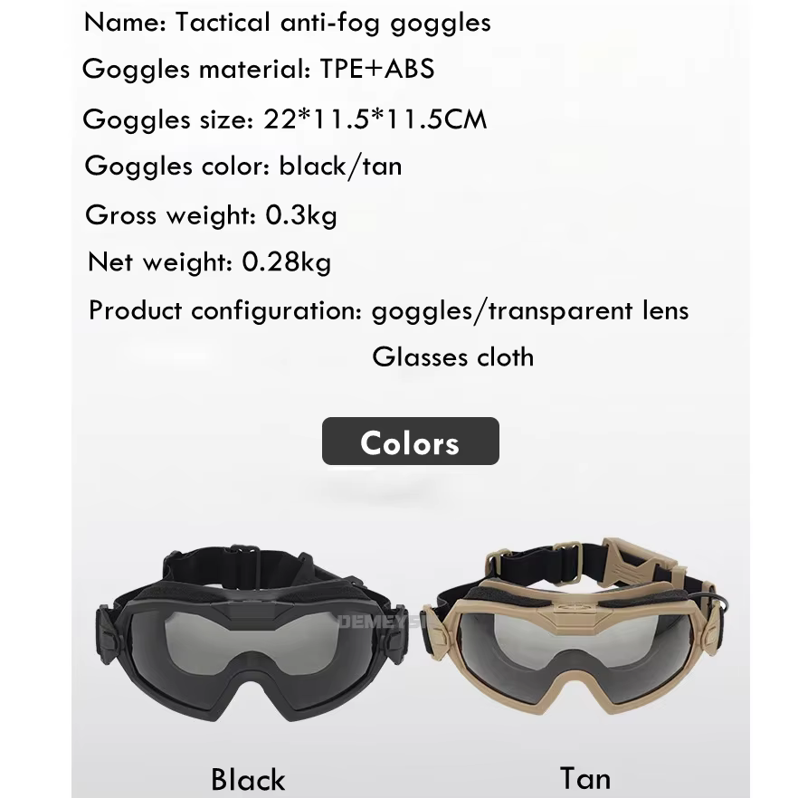 Motor Paintball – Gafas Tácticas Antivaho Lente Intercambiable - imagen 2