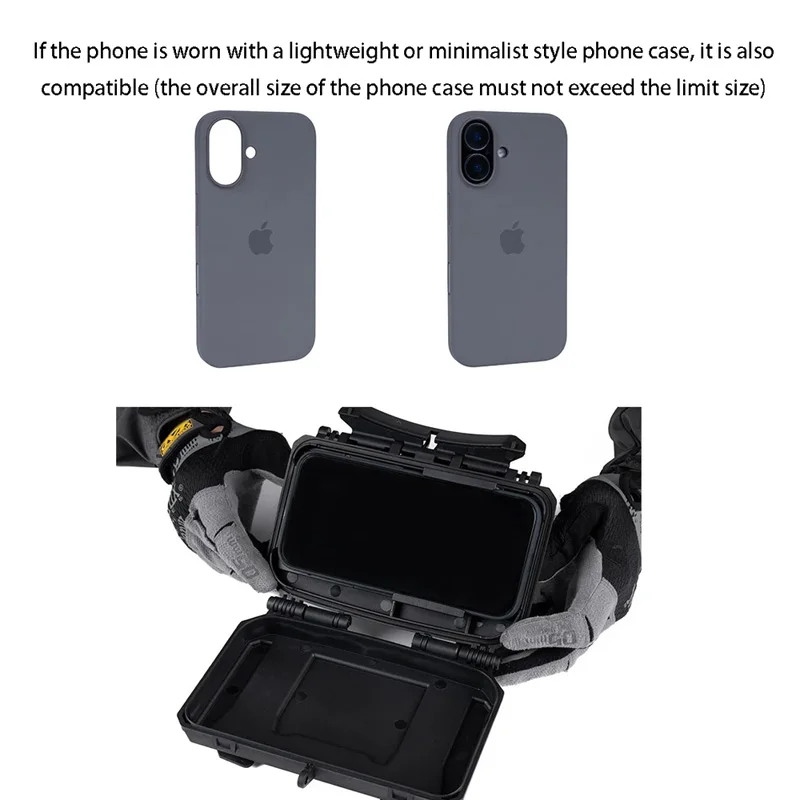 Soporte táctico móvil MOLLE para el pecho con funda protectora - imagen 3