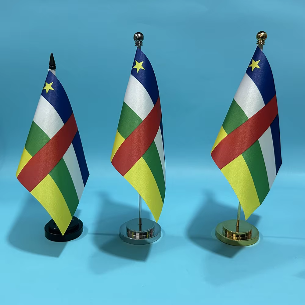 Bandera de escritorio poliéster República Centroafricana nacional - imagen 4