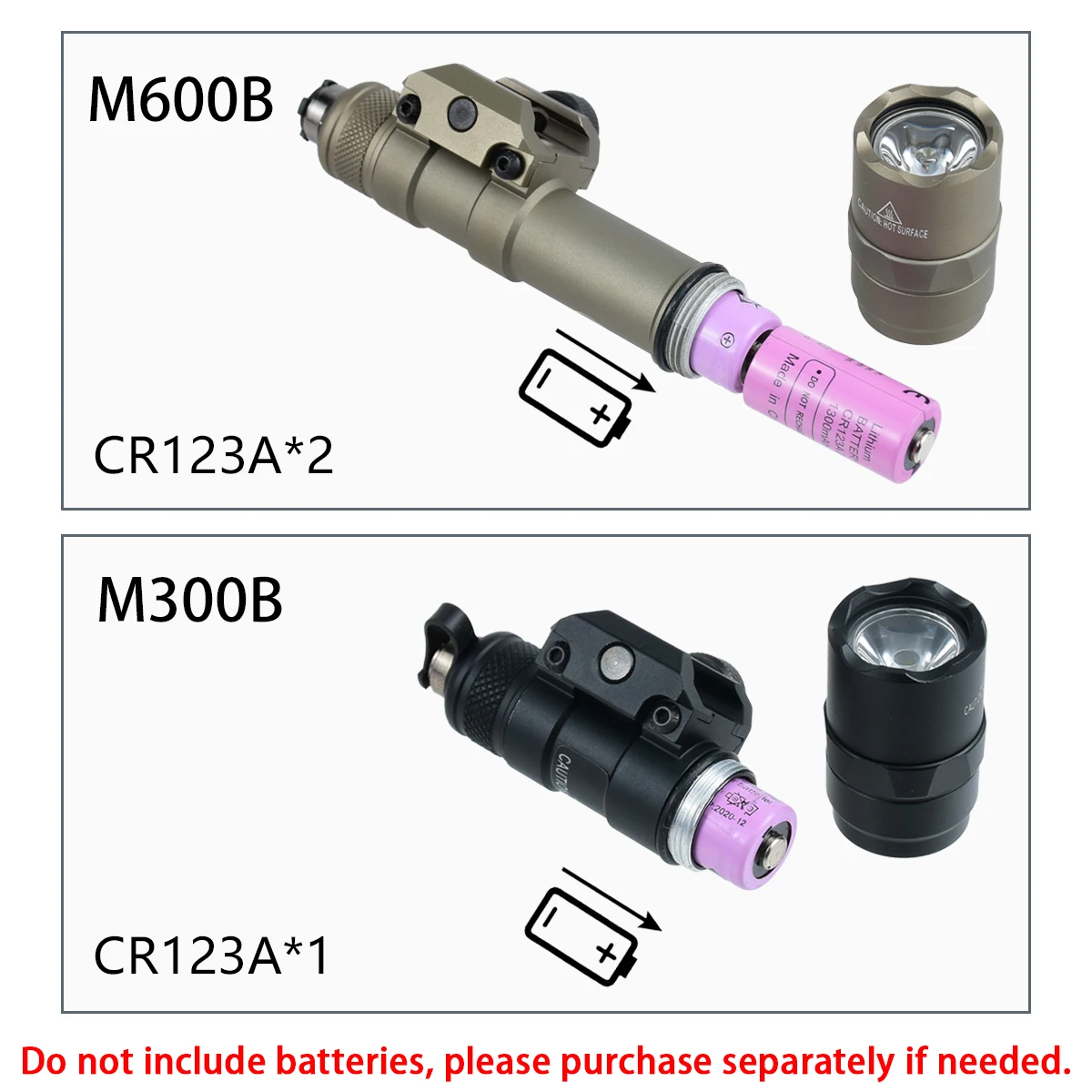 Linterna táctica SUREFIRE M600U LED CNC con riel Picatinny estándar
