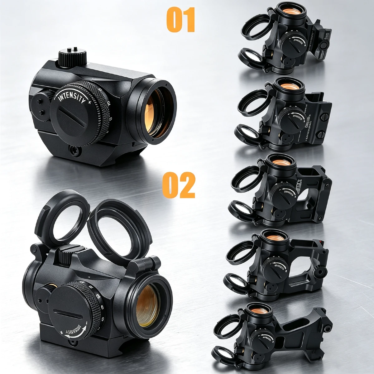 Mira réflex AIMT1/AIMT2 de punto rojo 2 MOA con montura UNITY FAST - imagen 5