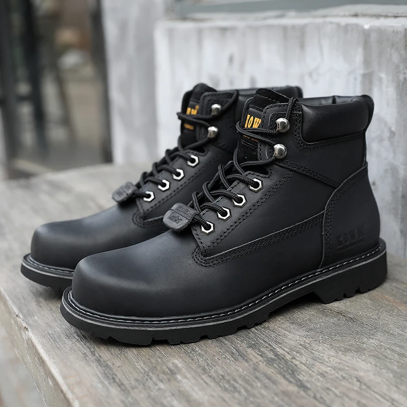 Botas tácticas KOWM piel de vaca impermeables para combate - imagen 4