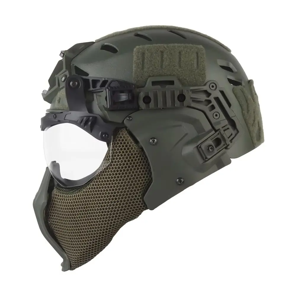 Casco Táctico Wendy 3.0 Modular con Gafas y Máscara – Caza Tiro Airsoft - imagen 4