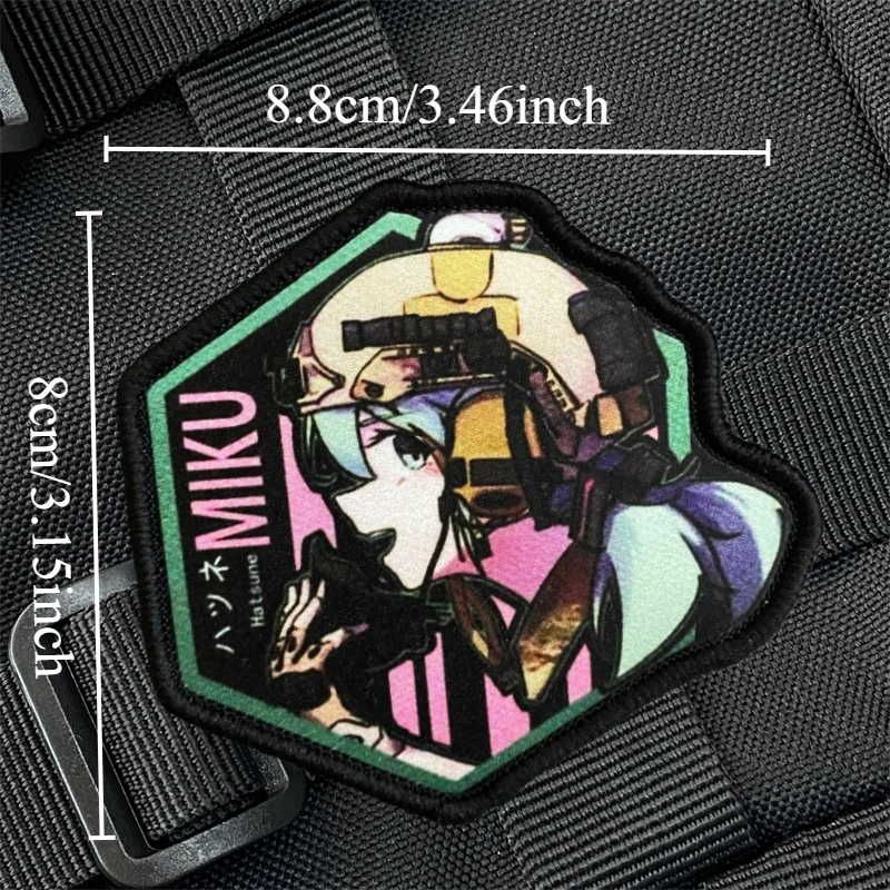 Parche táctico velcro Chica Anime para equipar