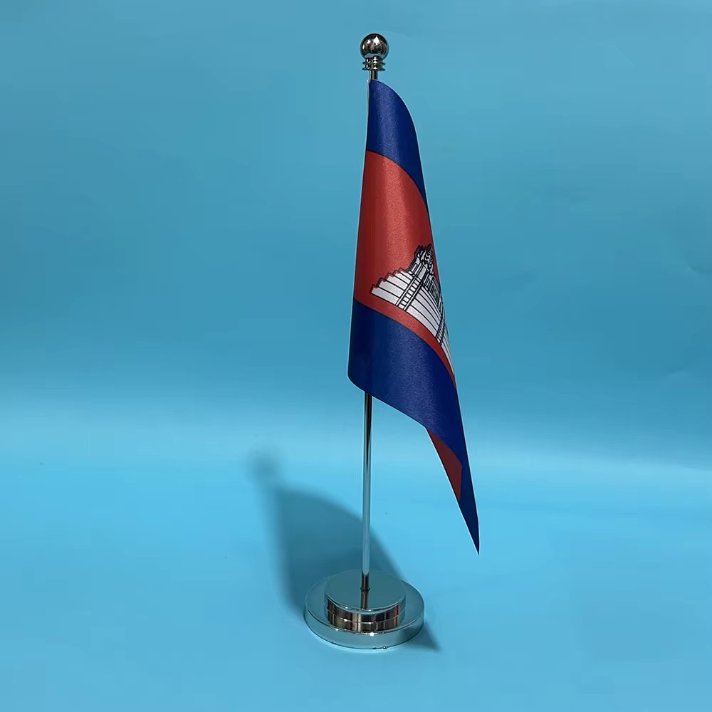 Imagen trasera del banderín de escritorio de Camboya