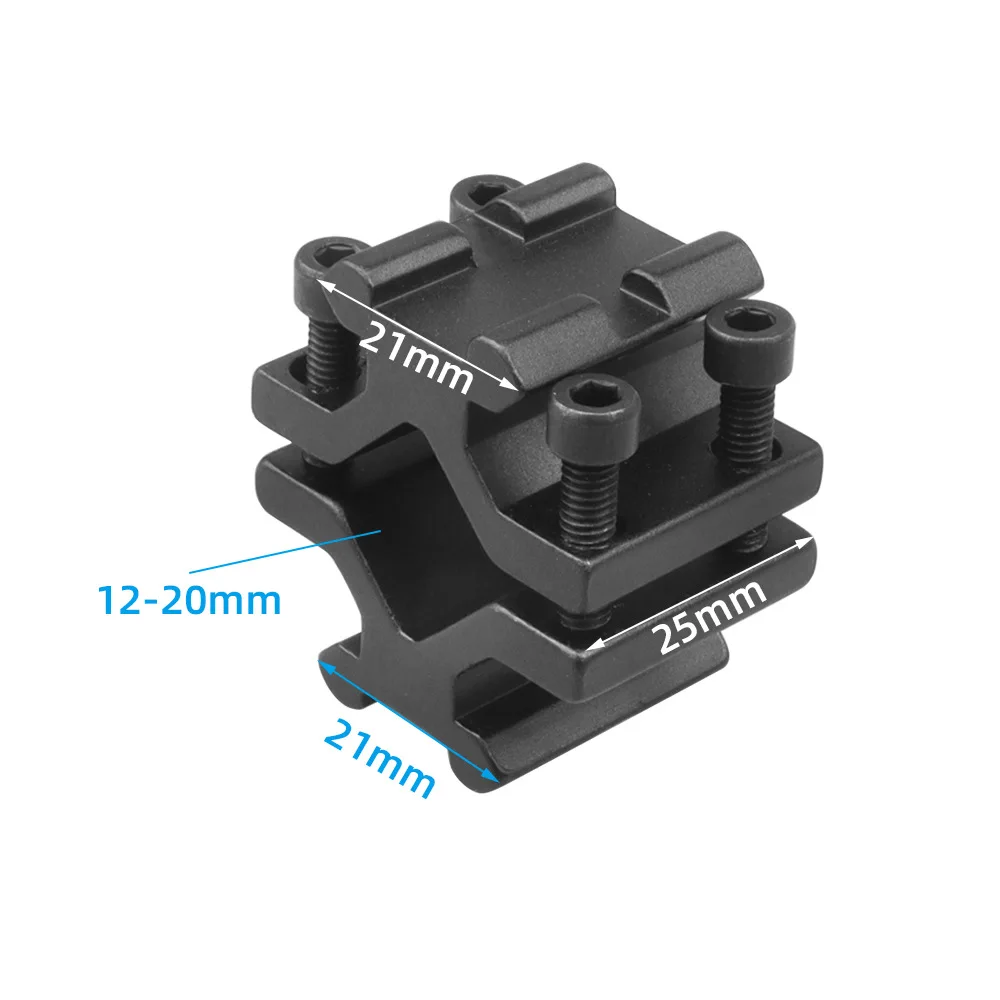 Adaptador de riel Picatinny táctico ajustable para láser y linterna - imagen 3