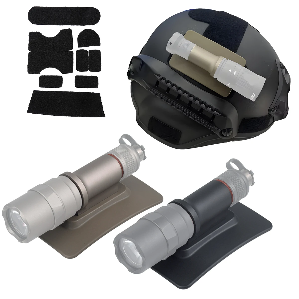 SS MAX Soporte de Casco para Linterna M300 M600 con Velcro - imagen 3