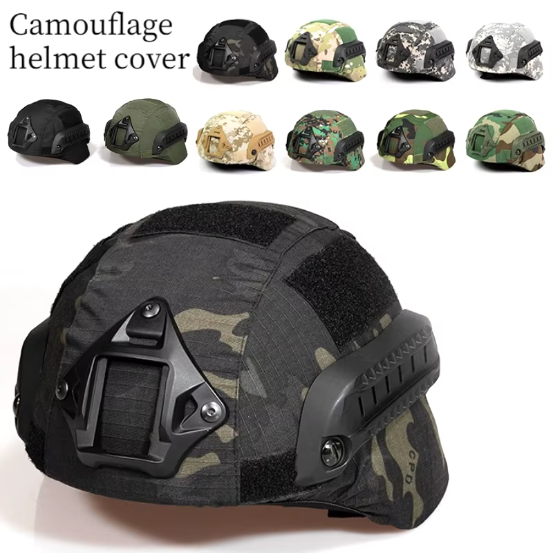 Funda táctica para casco MICH 2000 camuflaje compatible paintball - imagen 4