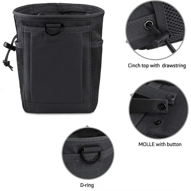 Riñonera táctica MOLLE con cordón para revistas y cinturón ajustable