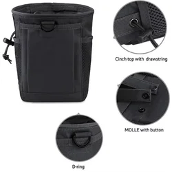 Riñonera táctica MOLLE con cordón para revistas y cinturón ajustable