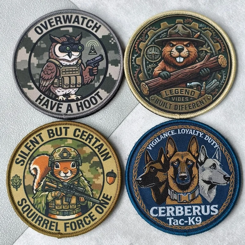 Parches tácticos Squirrel Squad con gancho y bucle para uniforme - imagen 2