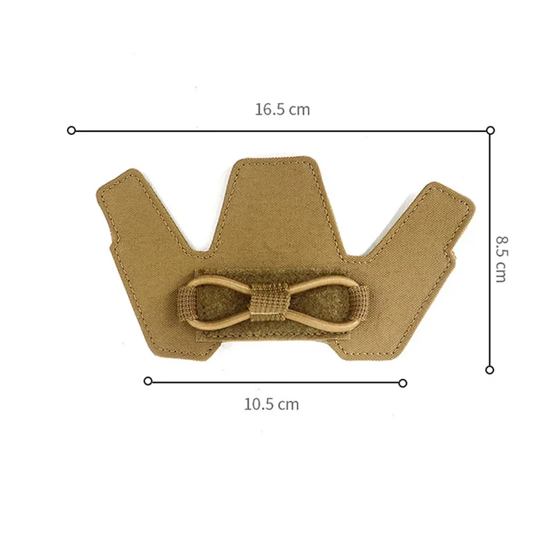Panel de extensión táctico para casco con gancho y bucle